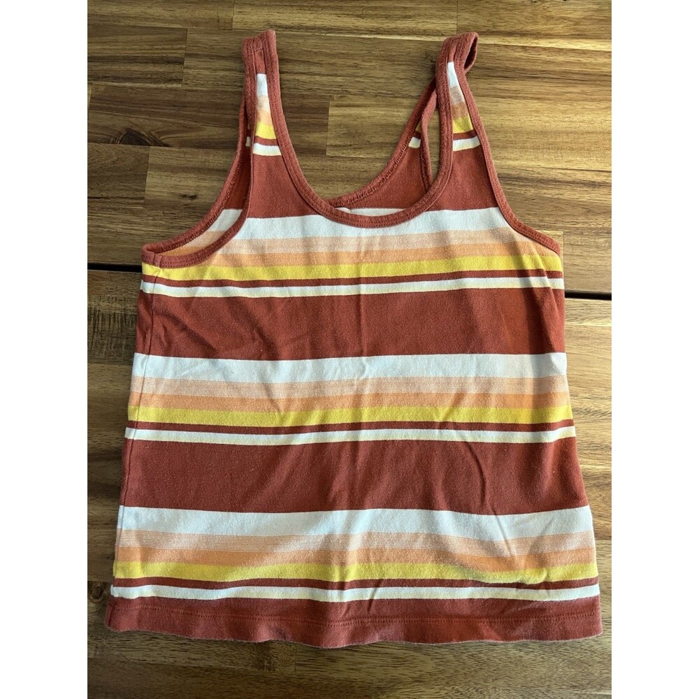 Brixton Women's 100% Organic Cotton Striped Tank Top Size S